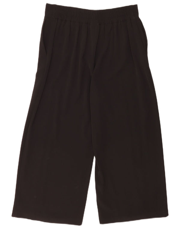 Damskie spodnie z szerokimi nogawkami Zara XL W32 L24 Czarny poliester