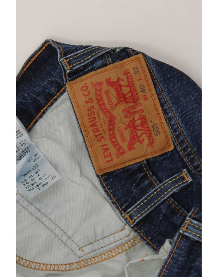 Męskie jeansy Levi's 505 Straight W40 L22 Niebieskie bawełniane