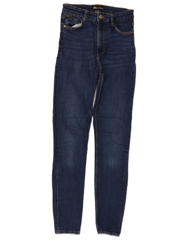 Damskie jeansy skinny Zara EU 36 XS W26 L27 Granatowe
