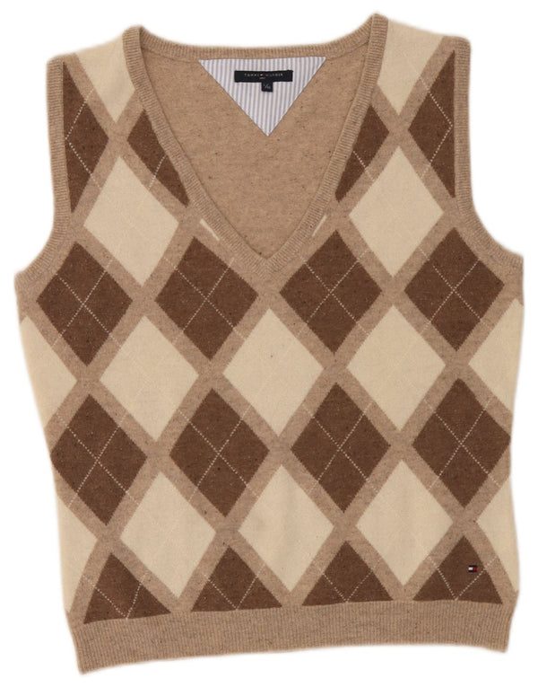 Tank top damski Tommy Hilfiger UK 14 Large Beżowy Argyle/Diament