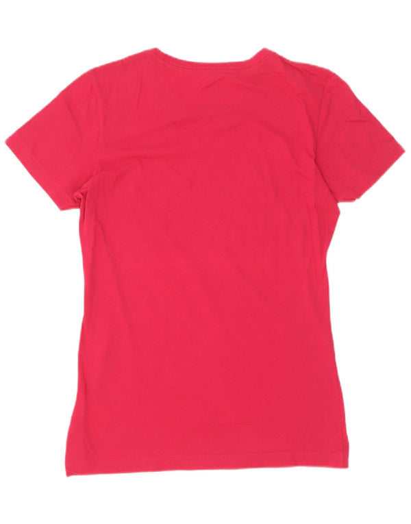 Damski T-shirt Nike Slim Fit Graphic Top UK 12 Średni Różowy Bawełna