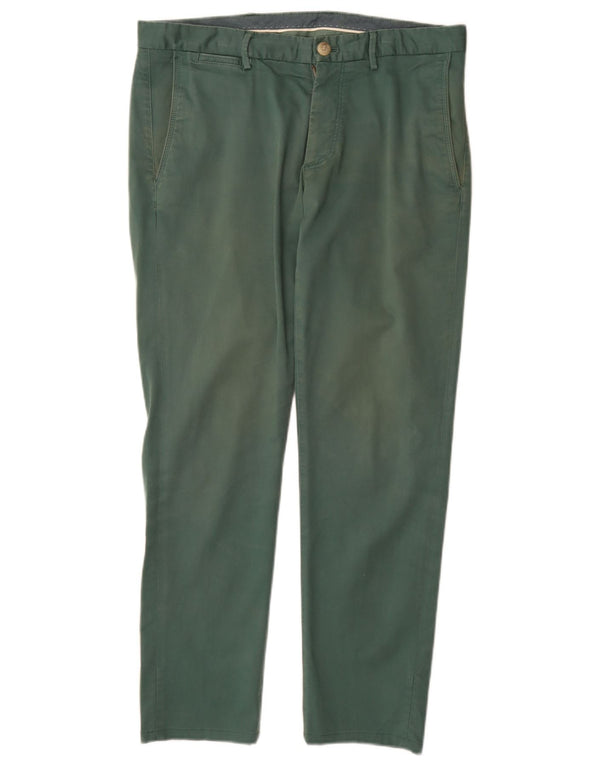 Męskie spodnie Chino Massimo Dutti Slim Fit EU 42 Large W32 L30 Zielona bawełna