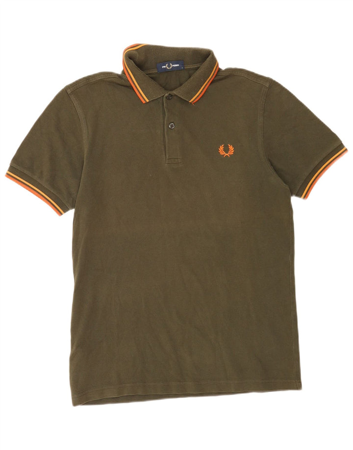 Męska koszulka polo Fred Perry, mała, bawełniana w kolorze khaki