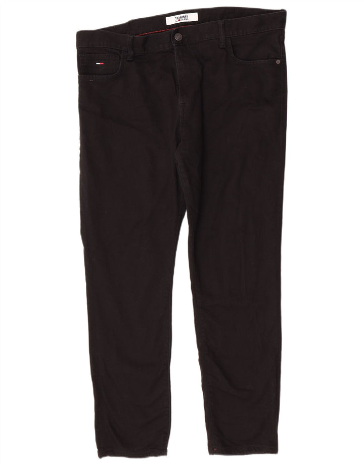 Męskie jeansy slim fit Tommy Hilfiger W38 L30 Czarna bawełna