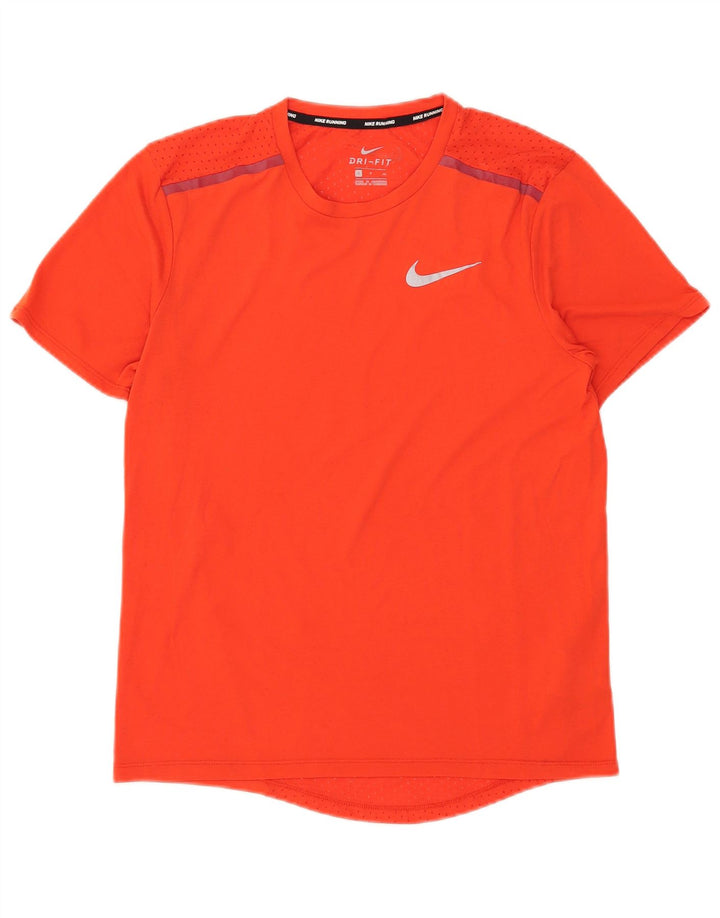 Męski T-shirt Nike Dri Fit, mały, czerwony, poliestrowy