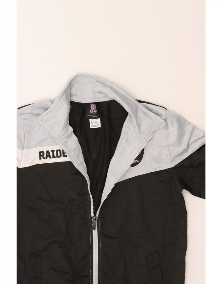 NFL Boys Riders Tracksuit Top Jacket 10-11 Years Medium Black Colourblock Vintage NFL and Second-Hand NFL from Messina Hembry 