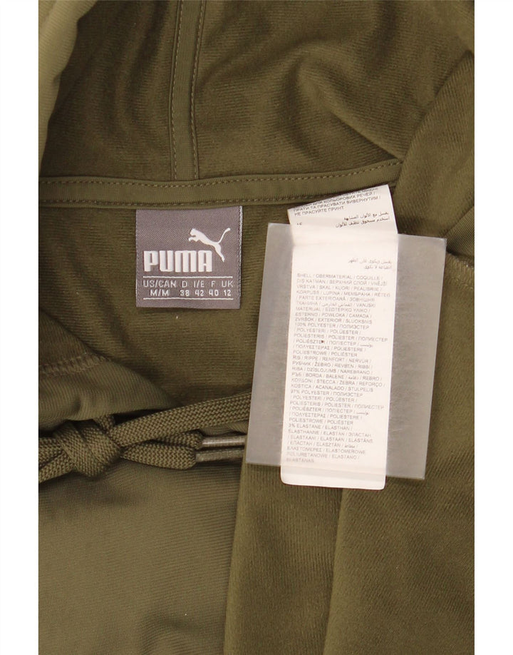 Damska bluza z kapturem Puma z grafiką, UK 14, średni poliester khaki