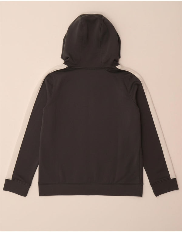 UNDER ARMOUR Chłopięcy sweter z kapturem i zamkiem, 9-10 lat, średnioszary, z blokami kolorów