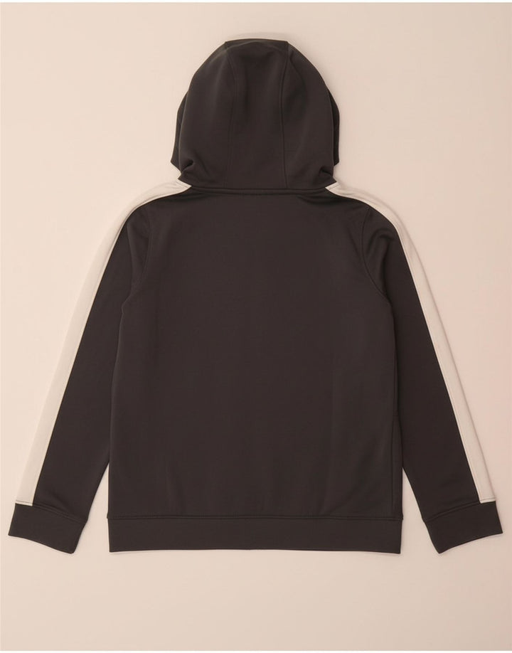 UNDER ARMOUR Chłopięcy sweter z kapturem i zamkiem, 9-10 lat, średnioszary, z blokami kolorów