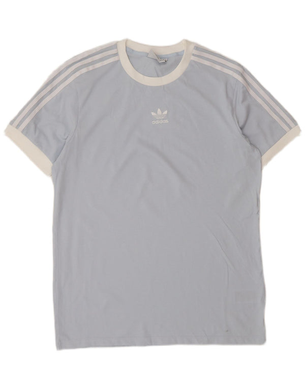 Damska koszulka graficzna Adidas Top UK 10 Small Blue Cotton