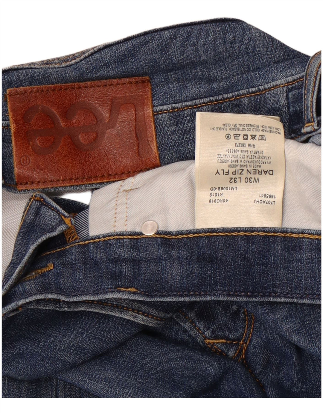 Męskie jeansy Lee Daren Zip Fly W30 L32, niebieska bawełna