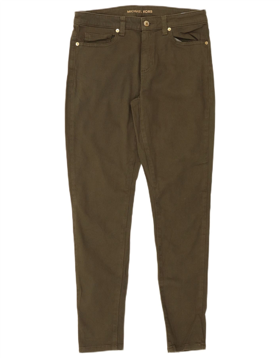 MICHAEL KORS Damskie spodnie typu skinny na co dzień US 8 Medium W28 L29 Khaki