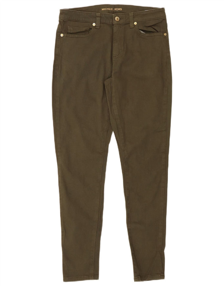 MICHAEL KORS Damskie spodnie typu skinny na co dzień US 8 Medium W28 L29 Khaki