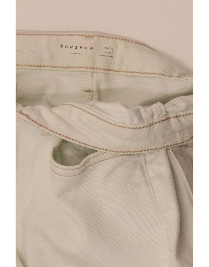 Damskie proste jeansy TOPSHOP W30 L25 białe