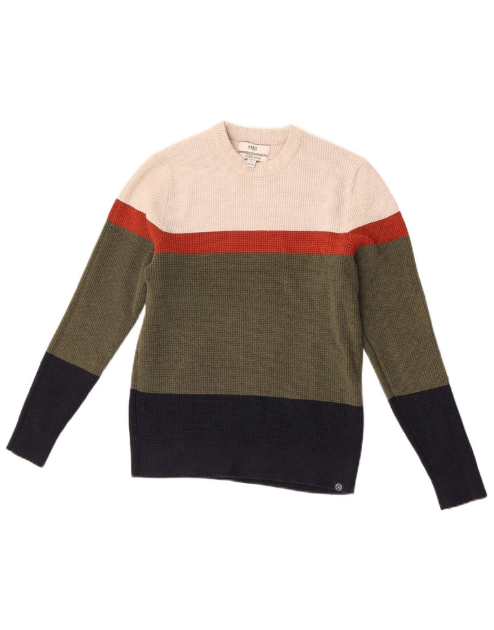 Marks & Spencer Damski sweter z okrągłym dekoltem, UK 10, mały, wielokolorowy