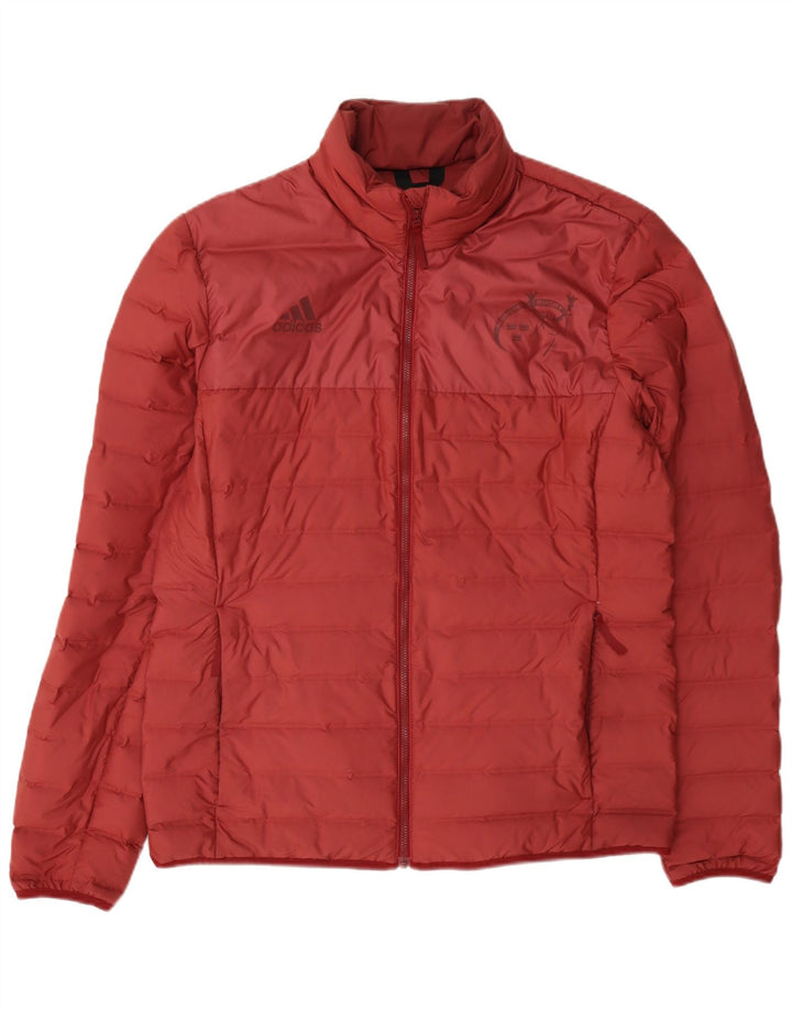 Adidas Męskie Munster Rugby Padded Jacket UK 40 Duży Burgundowy Poliester
