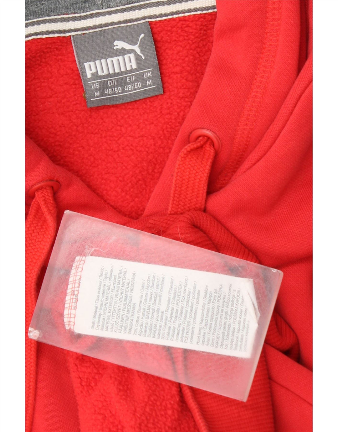 Męska bluza z kapturem Puma, średnia czerwona, bawełniana
