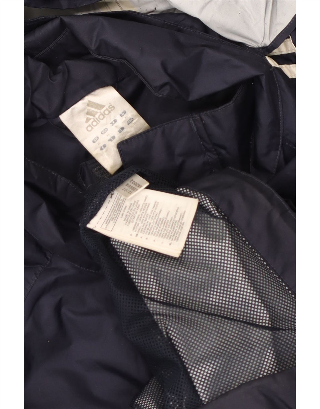 Męska kurtka wiatrówka Adidas z kapturem UK 42 XL Granatowy poliester