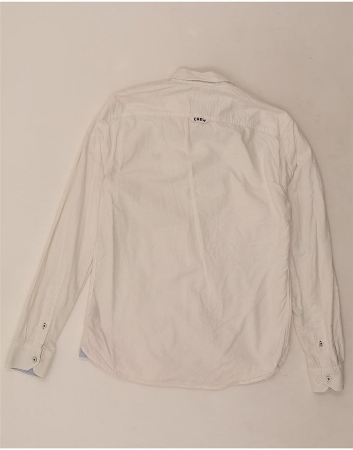 Crew Clothing Męska koszula slim fit, mała, biała, bawełniana