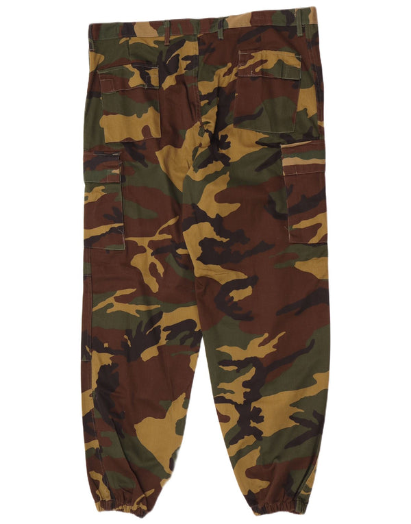 Męskie spodnie cargo w stylu vintage EU 54 2XL W40 L30 Khaki Camouflage Army