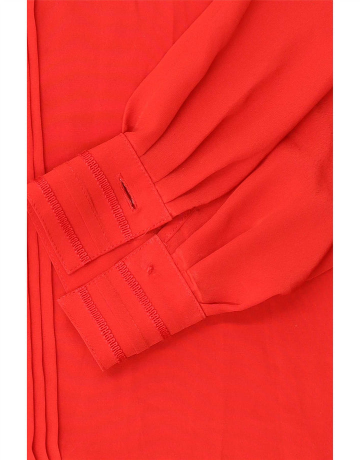 Bluzka koszulowa damska vintage IT 48 XL czerwona poliester