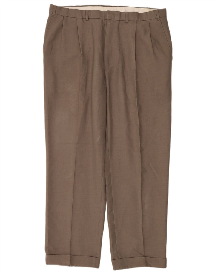 Marks & Spencer Męskie spodnie typu casual St. Michael W38 L29 brązowe