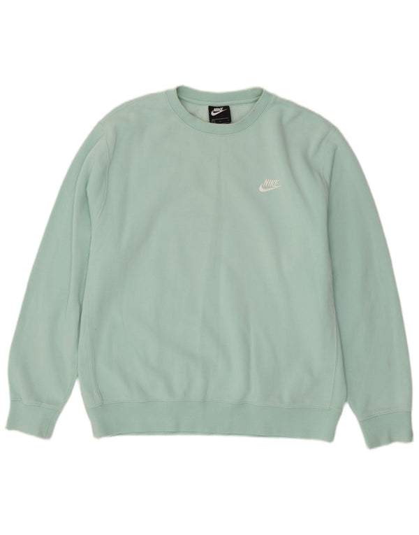 Damski sweter oversize Nike UK 16, duży, zielony, bawełniany