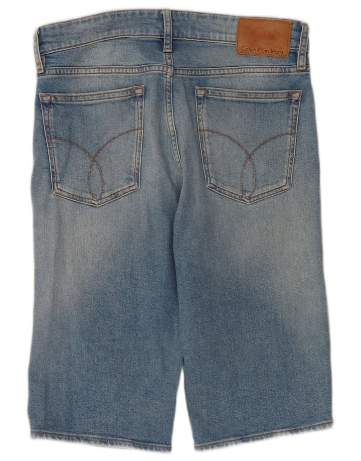 Damskie spodenki jeansowe Calvin Klein W31 Średnioniebieskie, bawełniane