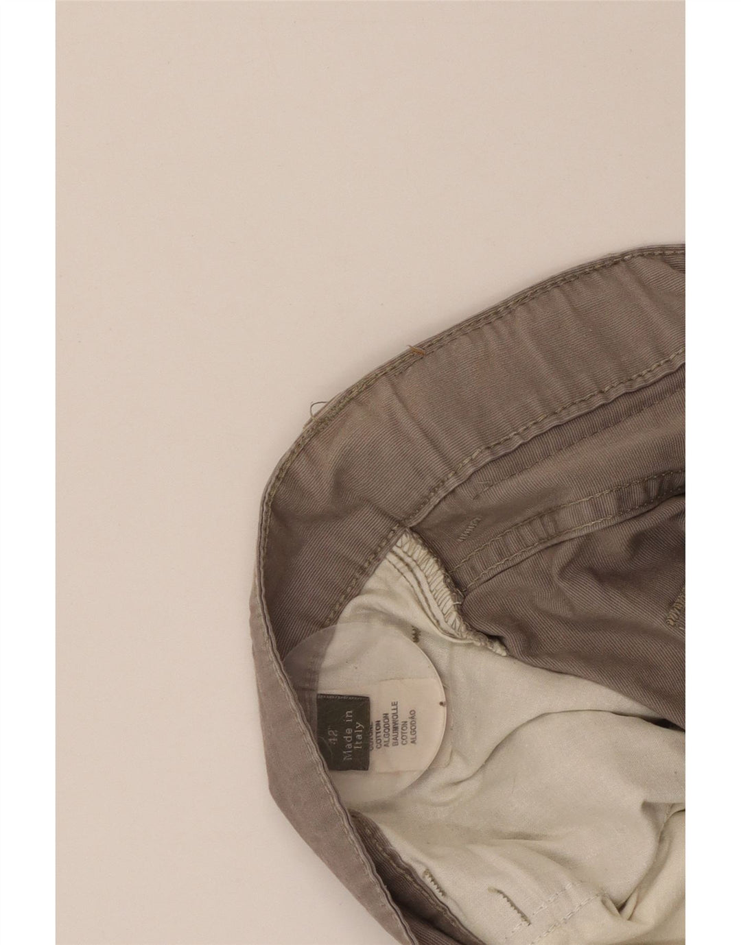 ERMENEGILDO ZEGNA Męskie proste spodnie codzienne W42 L30 Szara bawełna