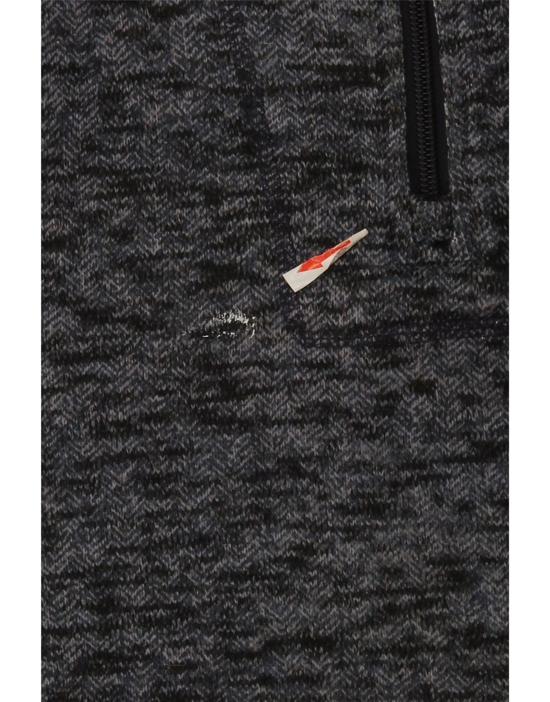 Męski sweter z zamkiem błyskawicznym Weird Fish, średni niebieski, nakrapiany poliester