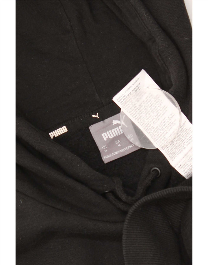 Męski sweter z kapturem Puma z grafiką, średni czarny, bawełniany