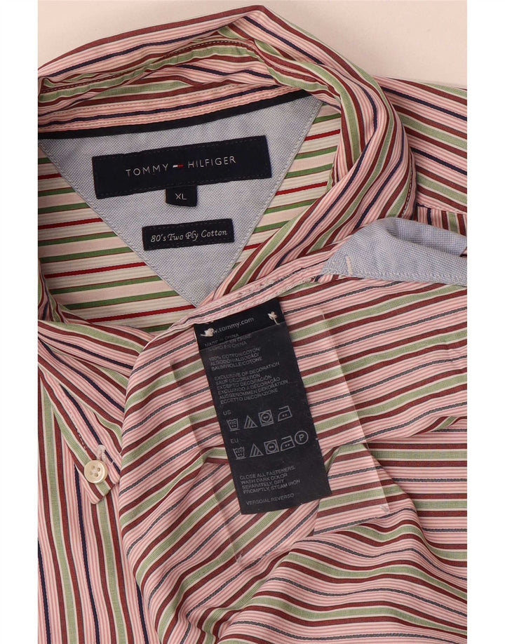 Koszula męska Tommy Hilfiger XL, wielokolorowa, bawełniana w prążki