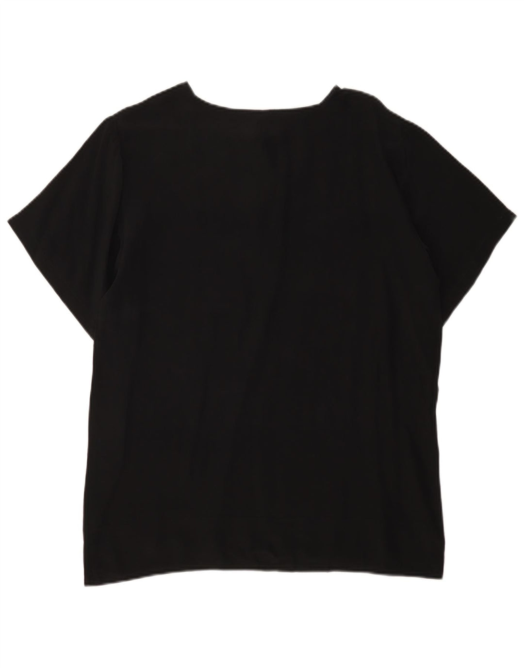 Bluzka damska Vintage Top UK 16, duża, czarna, jedwabna