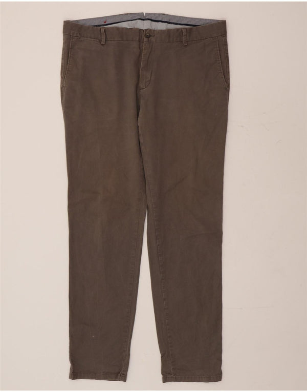Męskie spodnie chino TOMMY HILFIGER IT 54 2XL W38 L32 Szara bawełna