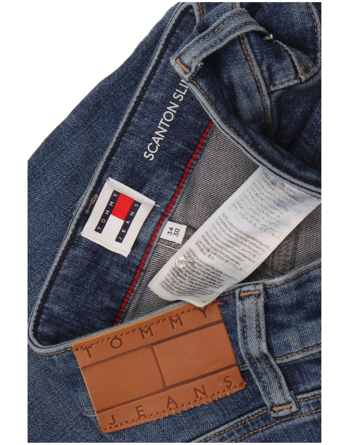 Męskie jeansy Scanton Slim Jeans Tommy Hilfiger W34 L30 Niebieskie bawełniane