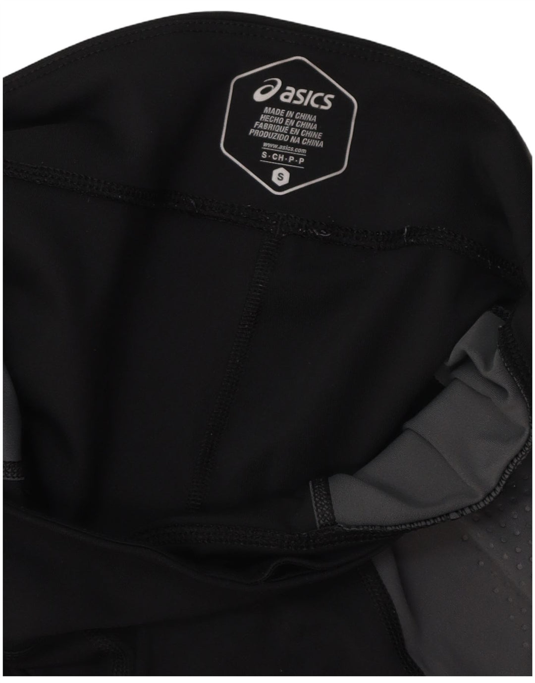 Damskie legginsy ASICS z grafiką UK 10, małe, szare, z blokami kolorów