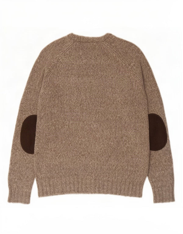 Męski sweter z okrągłym dekoltem Bellfield, mały, szary, nakrapiany akryl