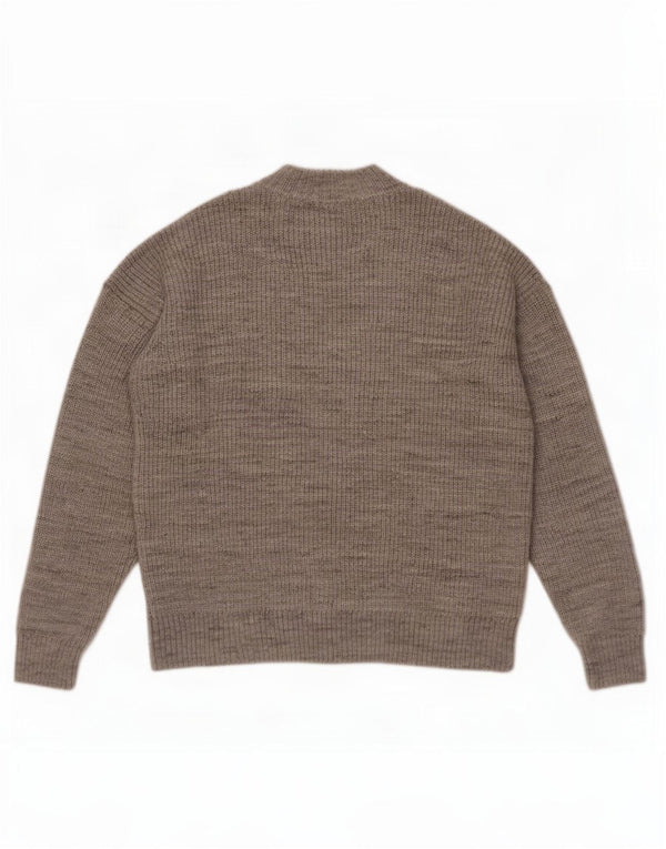 Marks & Spencer Damski sweter z zamkiem błyskawicznym UK 14, duży, szary, akrylowy