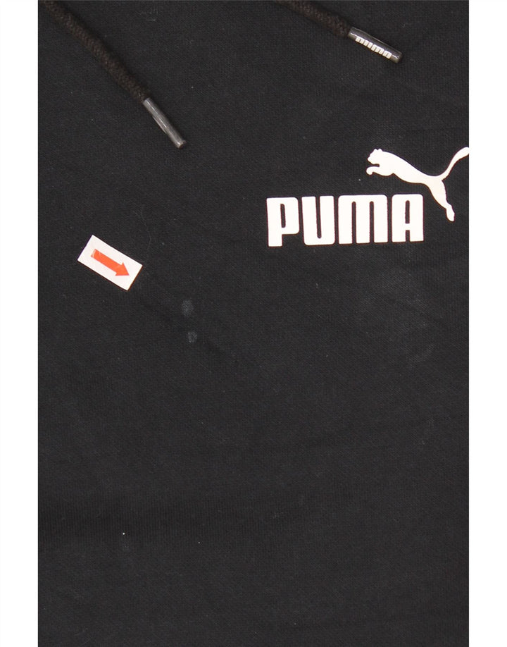 Męska bluza z kapturem Puma, średnia czarna, bawełniana