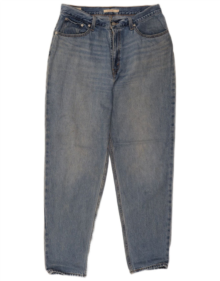 Damskie jeansy Levi's Mom zwężane W32 L30 Niebieska bawełna