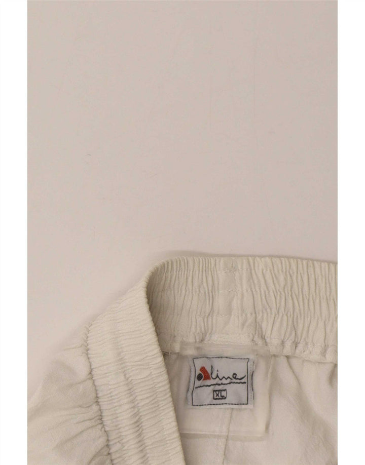 Męskie spodenki sportowe Vintage XL w kolorze białym