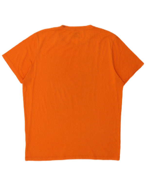 Męski T-shirt z grafiką Jack & Jones o regularnym kroju, duży, pomarańczowy