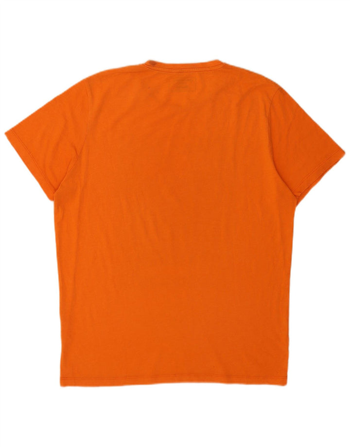 Męski T-shirt z grafiką Jack & Jones o regularnym kroju, duży, pomarańczowy