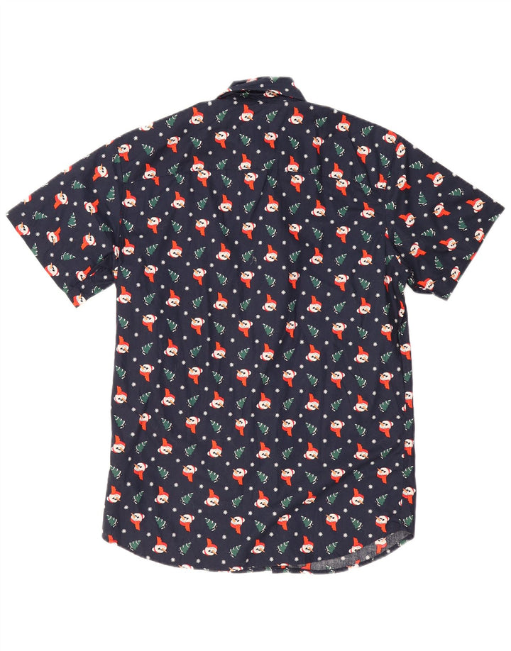 Koszula męska Jack & Jones w abstrakcyjny wzór, mała, granatowa, świąteczna