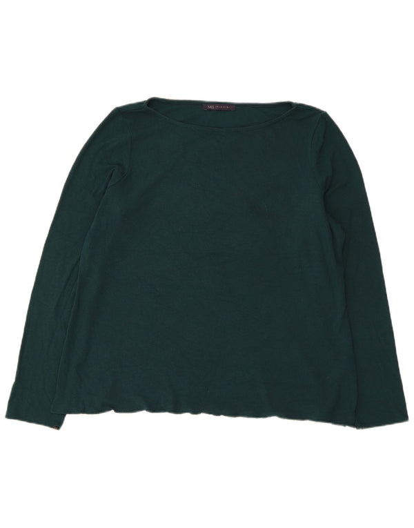 Marks & Spencer Damski top z długim rękawem, UK 18 XL, zielony akryl