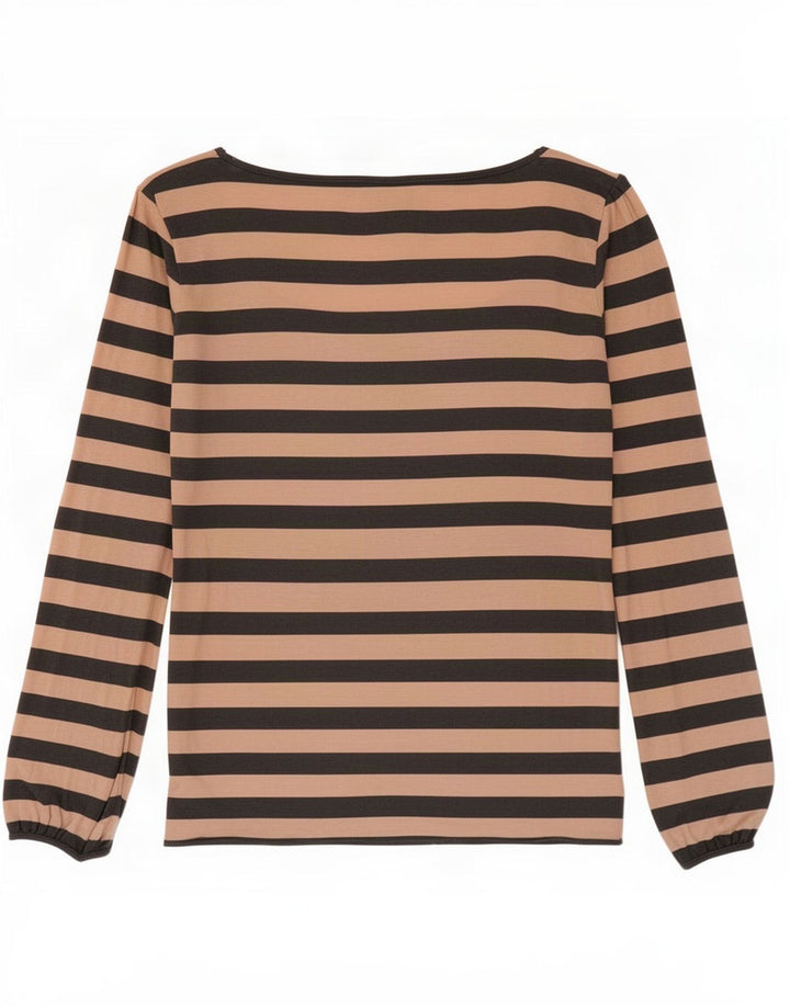 Damski top Massimo Dutti z długim rękawem UK 10 w małe różowe paski, wiskoza