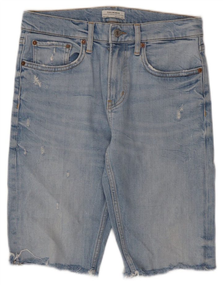 Damskie spodenki jeansowe Zara w trudnej sytuacji EU 36 XS W26 niebieskie