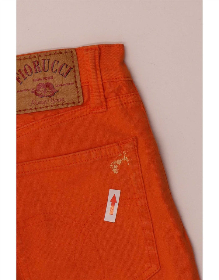 Fiorucci Damskie jeansy slim W28 L30 Pomarańczowa bawełna