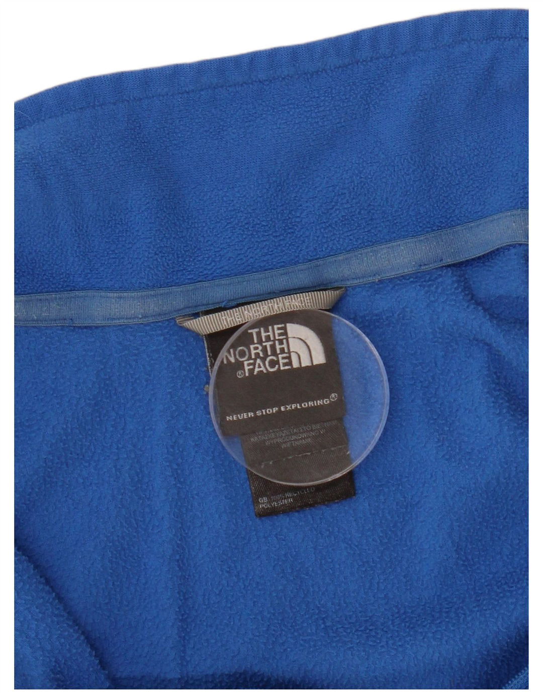 Męski sweter polarowy THE NORTH FACE XL, niebieski, poliestrowy, zapinany na zamek