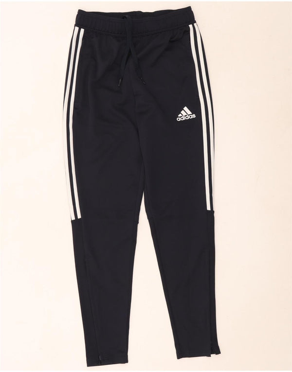 Damskie spodnie dresowe Adidas Aeroready UK 10, małe, granatowe, poliestrowe